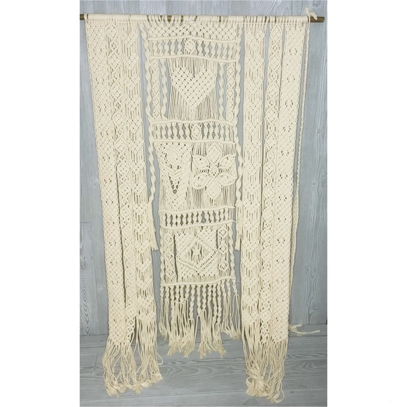 Large wall art hanging macramé woven tapestry decoration right 3ft x 66 inches - Picture 5 of 7
